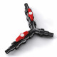 SunSun CST-01F vannes quart de tour poignees rouges detail