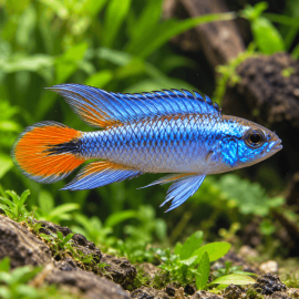 Apistogramma agassizii Alenquer Neon blue LE COUPLE - Elevage Européen