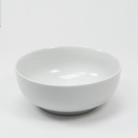 Vase rond en céramique blanche