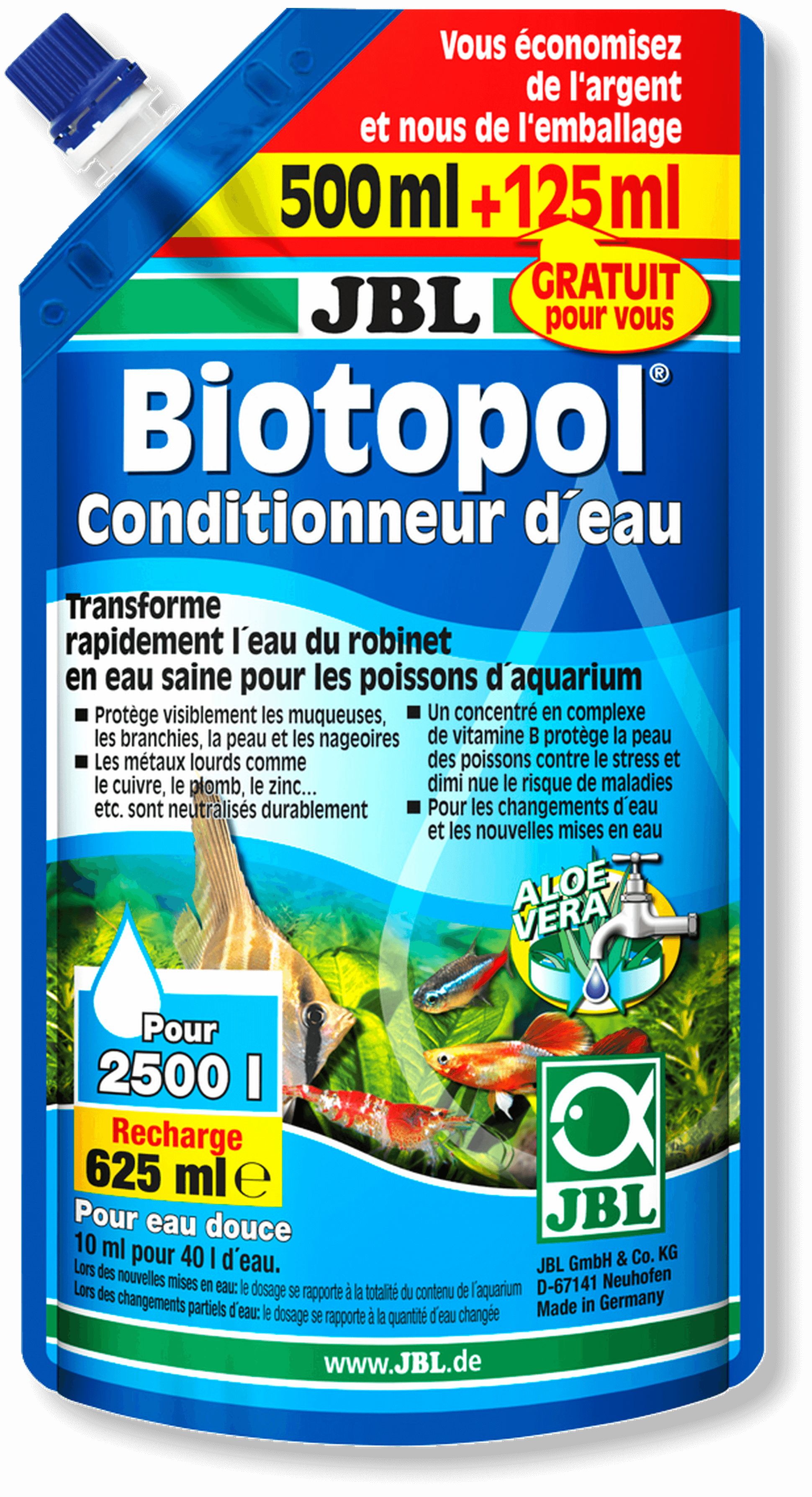 Conditionneurs d'eau JBL Biotopol 625ml - 9.98€