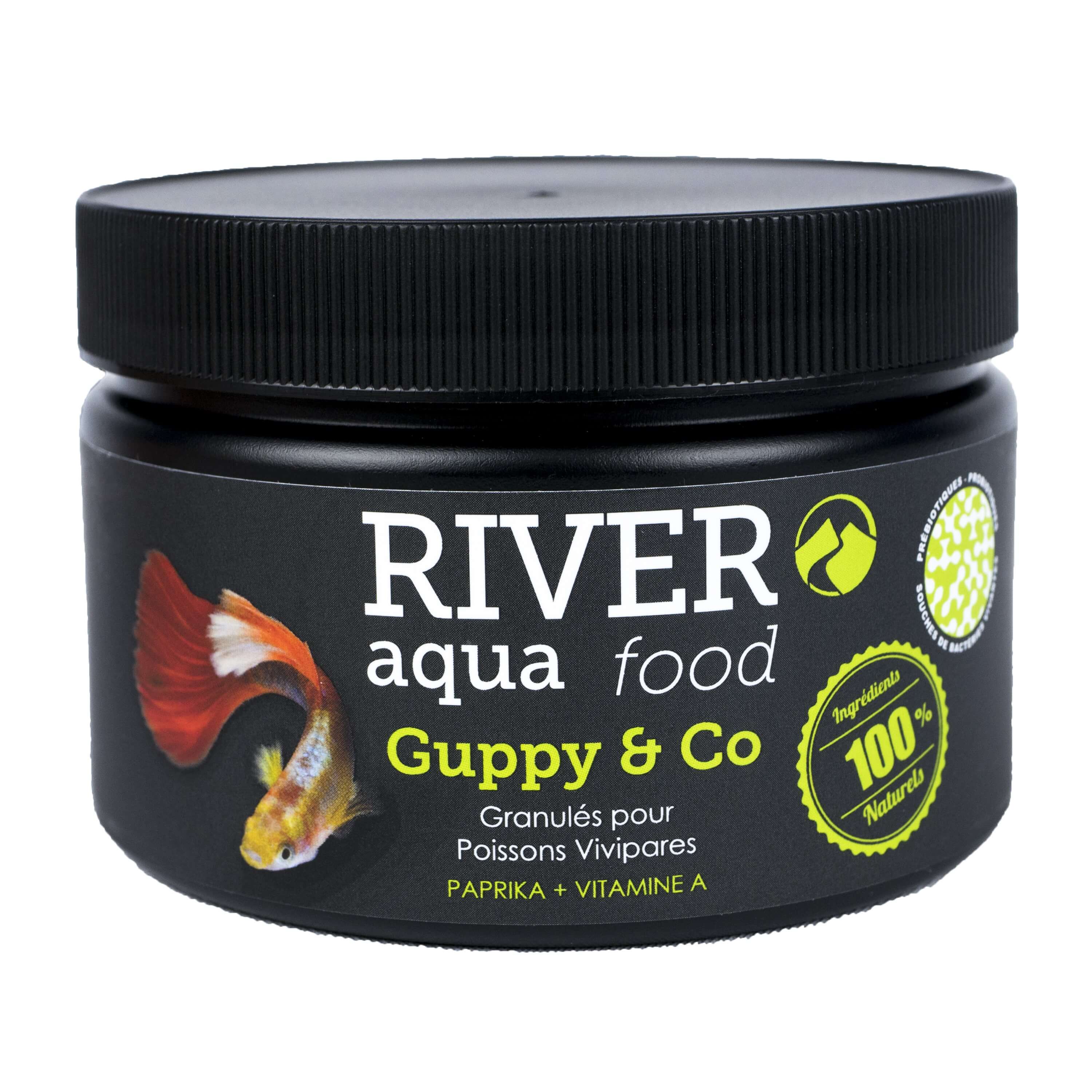 River Aqua Food Guppy & Co 250ml - Nourriture pour guppy, platy