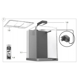 SERA Couvercle avec ouverture pour les aliments pour Biotop Nano LED Cube 16