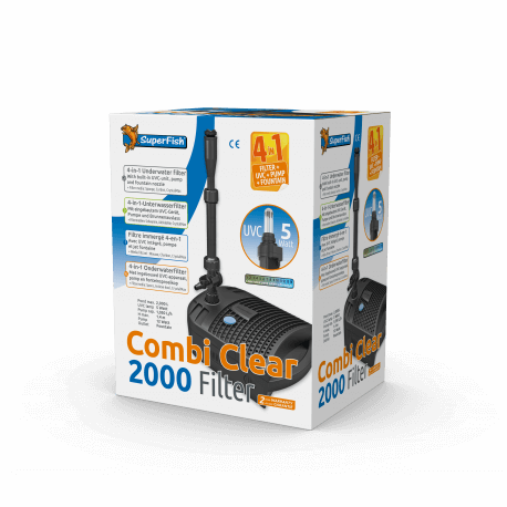 Superfish COMBI CLEAR 2000 filter - UVC 5W- POMPE 1000L/H
