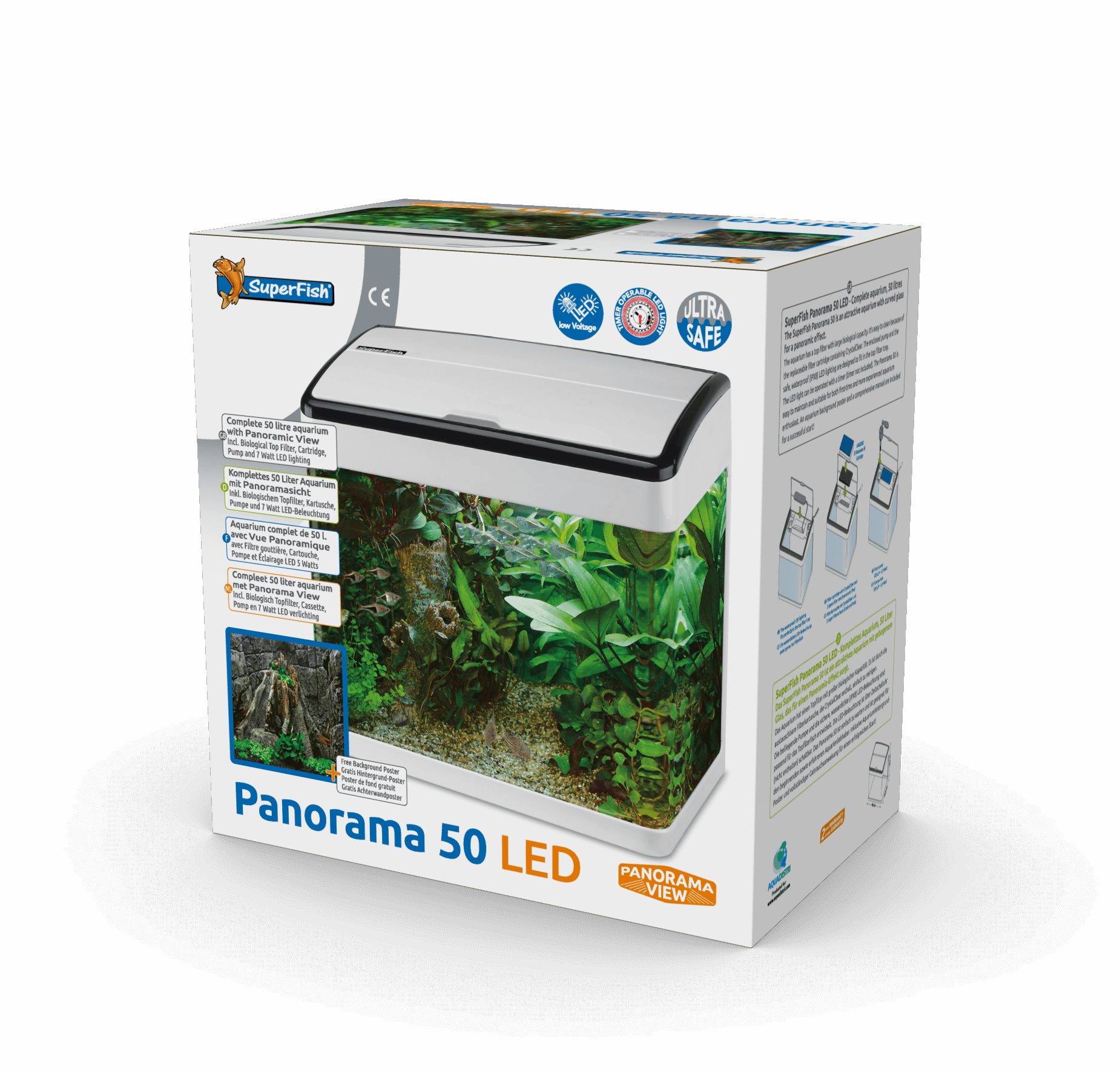 Aquarium Poisson Équipé 20 Litres Scalaire 40 Blanc - Capac