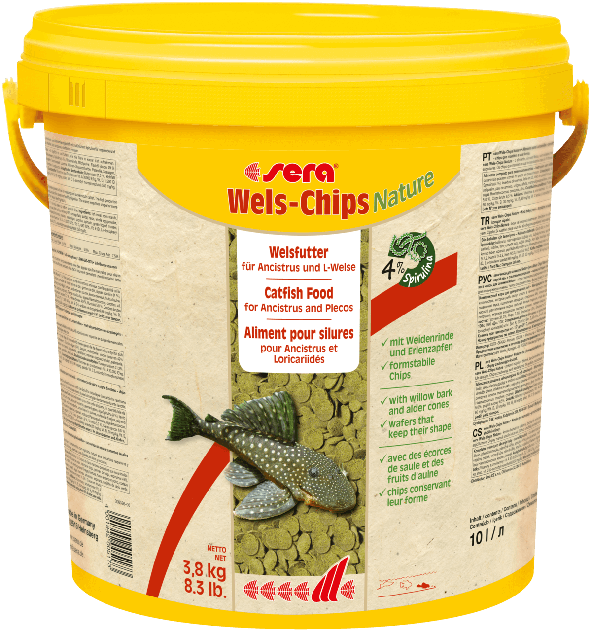 Sera Wels-Chips nature 10L - Nourriture Sèche