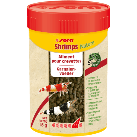 Nourriture Sèche Nourriture Nourriture Sèche Pour Crevettes et Crabes >  Sera Shrimp Nature 100ml Sera - 4.98€