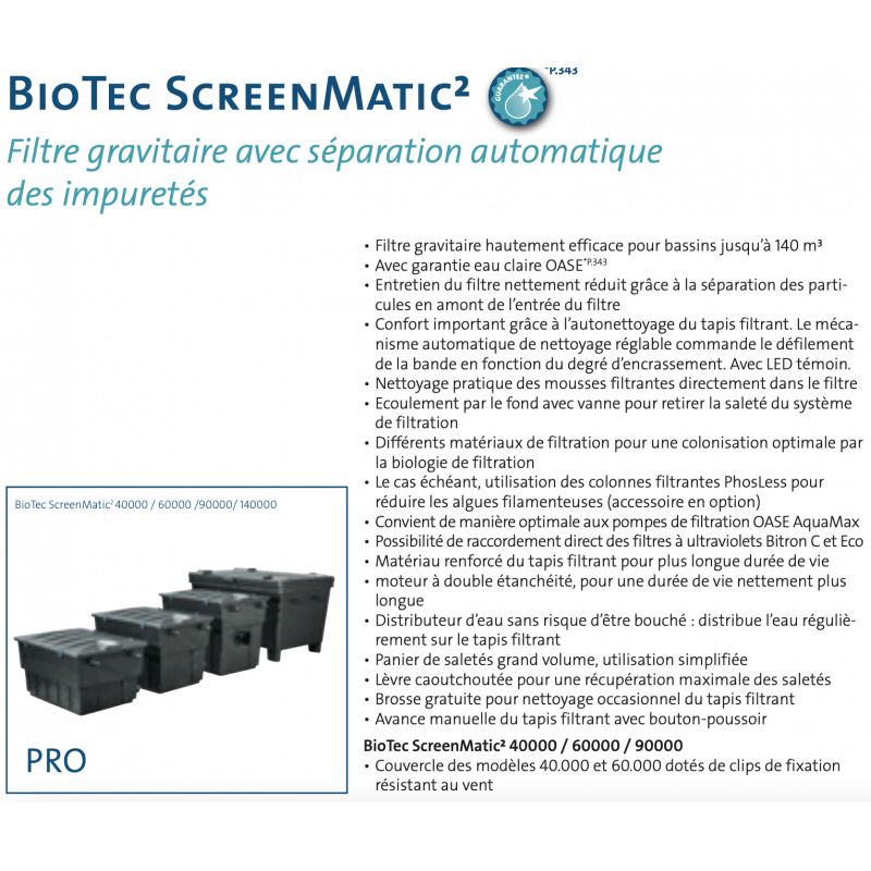 OASE BioTec ScreenMatic 2 Set 60000 Kit filtration pour bassin