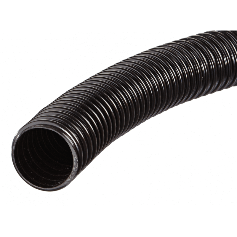 Flexible simple agrafage pvc renforce spirale noir/chrome 1,50m 937-11