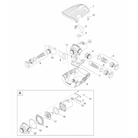 Oase Adaptateur boîtier intermédiaire EC 2 de rechange pour AquaMax Eco Premium 20000