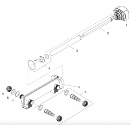 Oase Tube Quartz D44 x 518 avec rebord de rechange