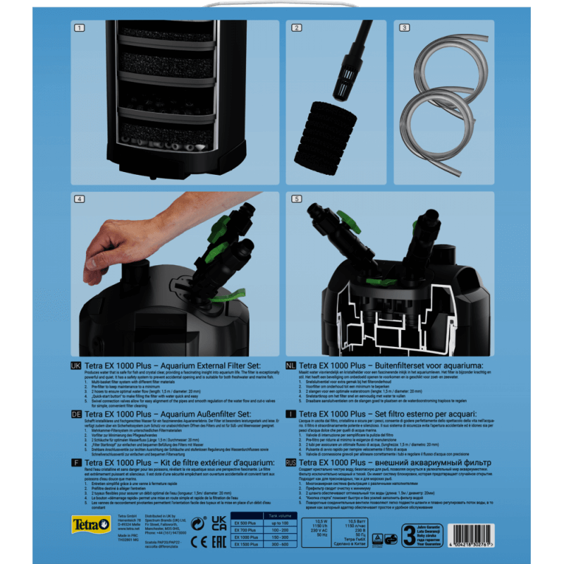 Filtre Externe Tetra > Tetra EX 1000 Plus pour aquarium - 107.98€