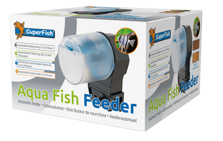 Distributeur Nourriture Poisson Automatique, Distributeur de Nourriture  pour Poisson de Bassin pour Aquarium Réglable Convient pour