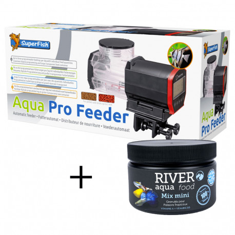 PACK SUPERFISH PRO AQUA FEEDER + RIVER AQUA FOOD MIX MINI 250 ml