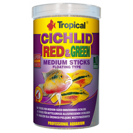 TROPICAL CICHLID RED & GREEN MEDIUM STICKS 1000ml