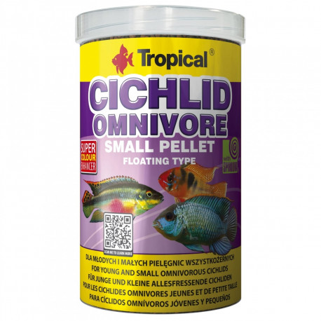 TROPICAL CICHLID OMNIVORE SMALL PELLET 250ml