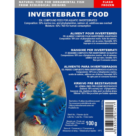 Invertebrates Special Food frozen-blister 100g