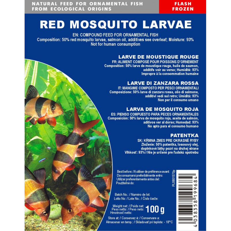 Nourriture Congelée Nourriture pour aquarium Vers de vase rouges