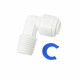 Dupla coude de remplacement sortie cartouche osmoseur RO 300