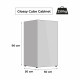 AQUAEL Meuble Glossy Cube Gris 50x50x90cm - Meuble aquarium