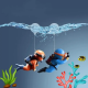 Plongeur flottant Bleu 3X6,5cm - Décoration pour aquarium