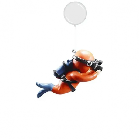 Plongeur flottant Bleu 3X6,5cm - Décoration pour aquarium