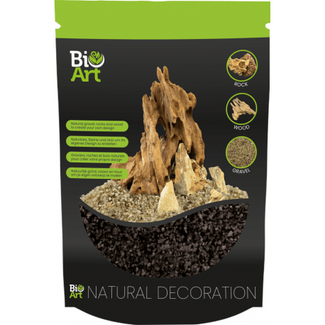 BioArt Gravier Noir 800gr - Sol décoratif pour Wabi-Kusa