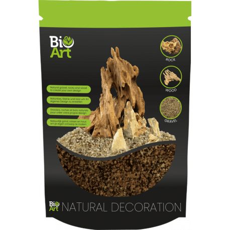 BioArt Gravier Marron 800gr - Sol décoratif pour Wabi-Kusa