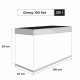 AQUAEL Glossy ST 100 gris - Ensemble aquarium + meuble
