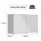 AQUAEL Glossy ST 100 gris - Ensemble aquarium + meuble