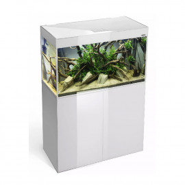 AQUAEL Glossy ST 80 blanc - Ensemble AQUARIUM + MEUBLE