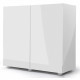 AQUAEL Glossy ST 100 Blanc - Ensemble aquarium + meuble