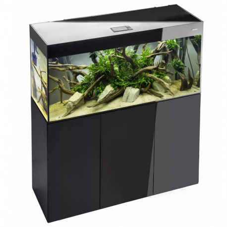 AQUAEL glossy st 120 Noir - Ensemble aquarium + meuble