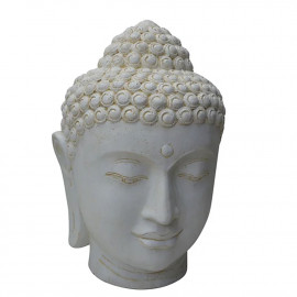 SEDA Tête de Bouddha 75 cm white - Décoration statue