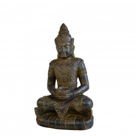 SEDA Bouddha assis Thaï 100 cm avec pot - Décoration statue