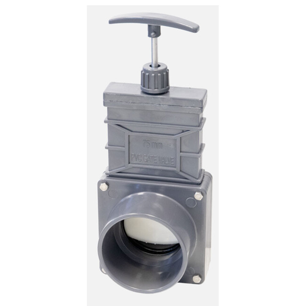 Vanne Guillotine ø110 Mm PVC Bassin Aquatique - Vanne F/F Avec Clip Sécurité - Jardiboutique