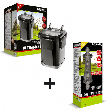 AQUAEL Ultramax 1500 + Flow heater 300W - Pack filtre + chauffage