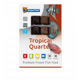 SUPERFISH TROPICAL QUARTET 100gr Lot de 22pcs (2,2Kg) - Nourriture congelée