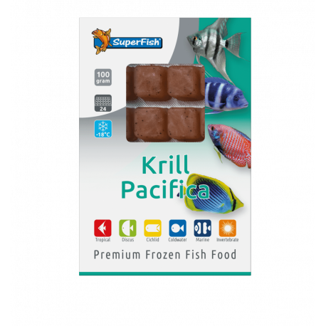 Superfish Krill Pacifica 100gr Lot de 10pcs (1Kg) - Nourriture congelée