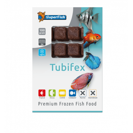 Superfish Tubifex 100gr Lot de 10pcs (1Kg) - Nourriture congelée