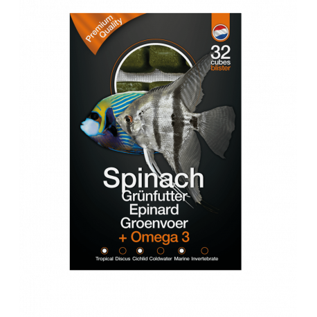 Dutch Select Epinard & Omega3 100gr Lot de 10pcs (1Kg) - Nourriture congelée