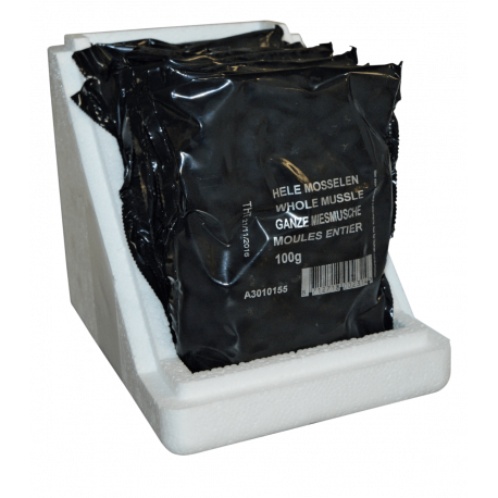 Dutch Select Moules Entieres 100gr Lot de 10pcs (1Kg) - Nourriture congelée