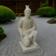 SEDA Guerrier Chinois à genoux 100 cm White - Décoration statue