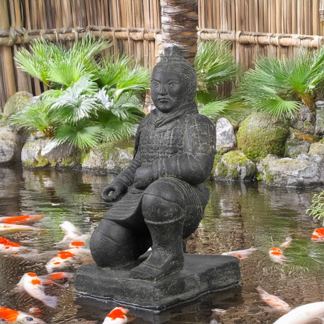 SEDA Guerrier Chinois à genoux 50 cm - Décoration statue
