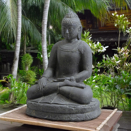 SEDA Bouddha assis 45 cm "F" Appel à la terre - Décoration statue