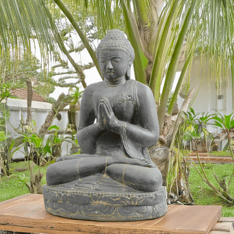 SEDA Bouddha assis 60 cm "A" Salutation - Décoration statue