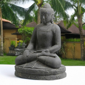 SEDA Bouddha assis 60 cm "F" Appel à la terre - Décoration statue