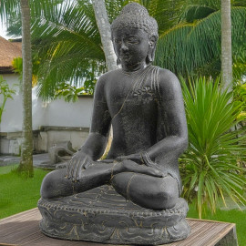SEDA Bouddha assis 80 cm "F" Appel à la terre ( light) - Décoration statue