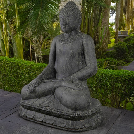 SEDA Bouddha assis 200 cm "F" Appel à la terre  - Décoration statue