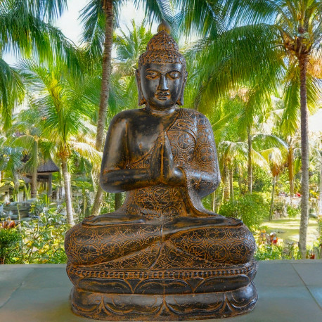 SEDA Bouddha assis 100 cm "A" Salutation  - Décoration statue