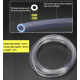 Aquaplante Tuyau CO2 transparent 4/6mm pour Kit CO2 : 2 m - Tuyau CO2